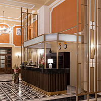 Оздоровительный комплекс " Лермонтовские ванны", зона ресепшн Оздоровительный комплекс " Лермонтовские ванны", зона ресепшн