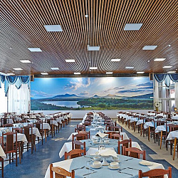 Санаторий «им. М.И. Калинина» Ессентуки, Столовая, общий зал Санаторий «им. М.И. Калинина» Ессентуки, Столовая, общий зал