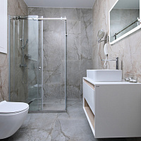 Оздоровительный комплекс «Затерянный рай у Машука»,1-комнатный четырехместный номер «Супериор», ванная комната Оздоровительный комплекс «Затерянный рай у Машука»,1-комнатный четырехместный номер «Супериор», ванная комната