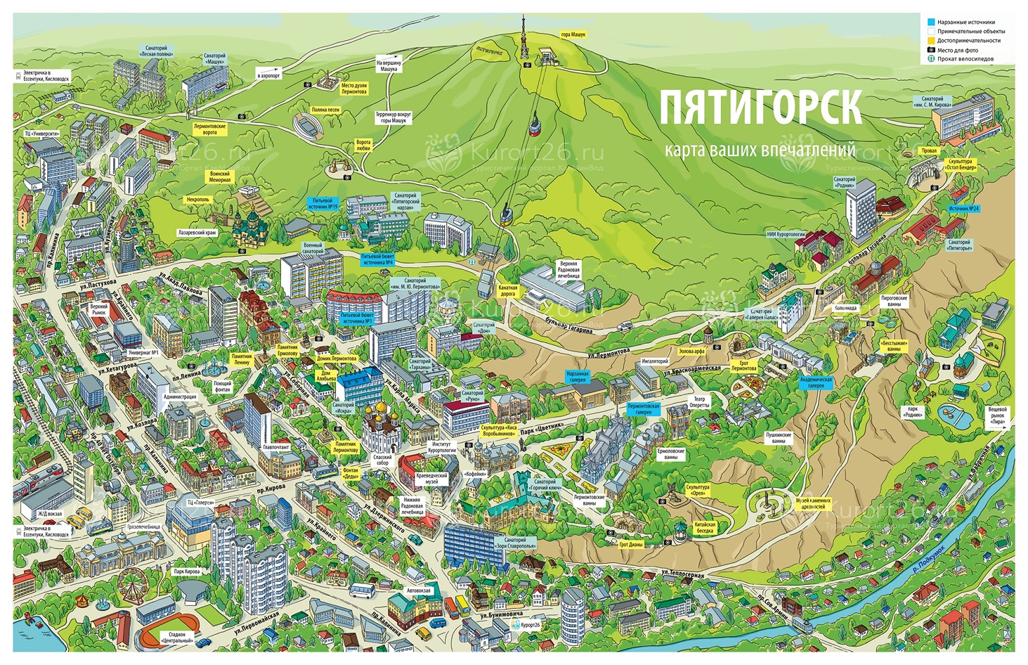 Карта радаров и камер видеофиксации в Пятигорске