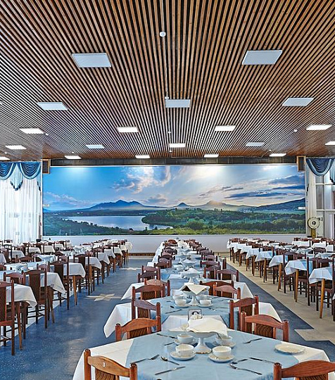 Санаторий «им. М.И. Калинина» Ессентуки, Столовая, общий зал Санаторий «им. М.И. Калинина» Ессентуки, Столовая, общий зал