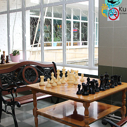 Санаторий «Лесная поляна», Пятигорск. Зона отдыха, игра в шахматы Санаторий «Лесная поляна», Пятигорск. Зона отдыха, игра в шахматы